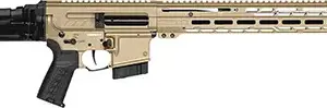 CMMG 28A490FCT Dissent MK4 22 ARC 10+1 16.10" Coyote Tan Cerakote Picatinny Rail Aluminum Receiver, M-LOK Handguard, Black CMMG Dissent Side Folding Stock, Zeroed Drop-In Single Stage Trigger